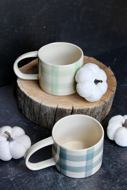12 oz. Hand-Painted Stoneware Mug, Reactive Glaze