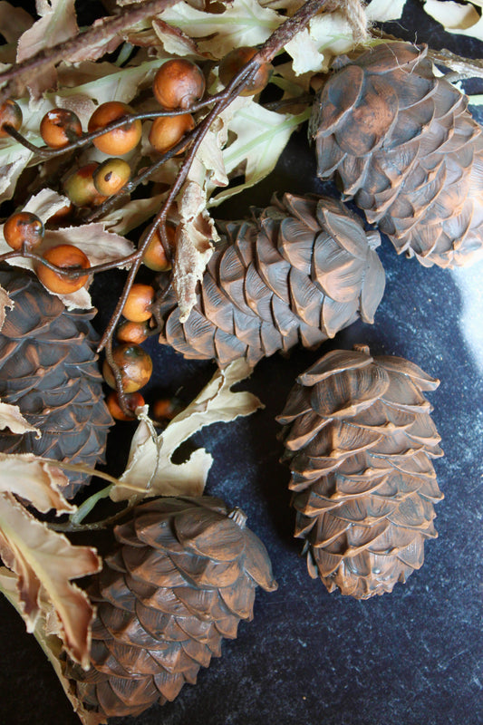 Brown Resin Pinecone