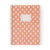 Large Orange Check Notebook