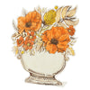 Autumn arrangement place card with floral design.