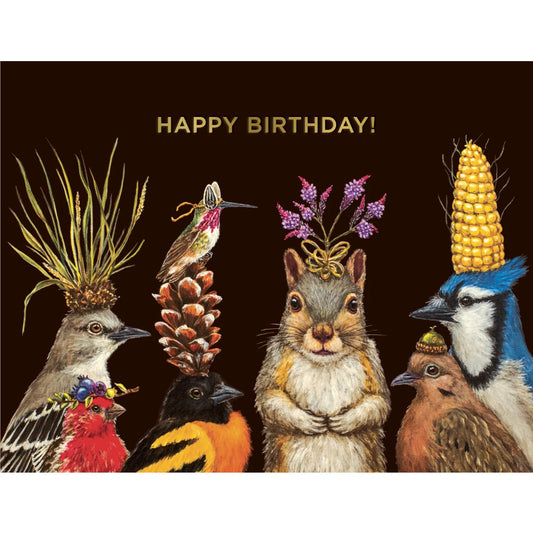 Birthday Squirrel & Friends Card