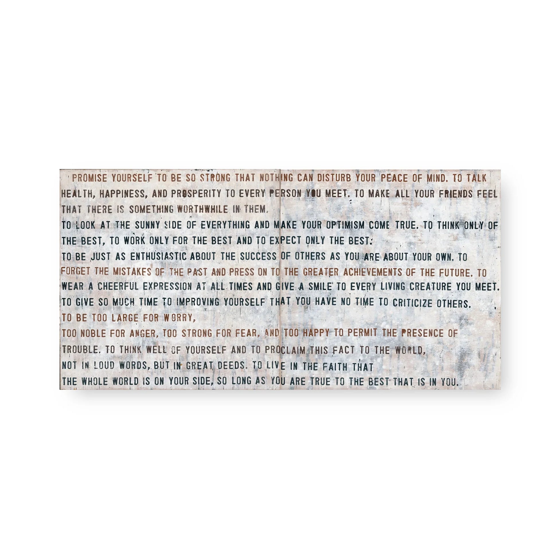 Inspirational wall art by East End Prints featuring text overlay on distressed concrete texture.