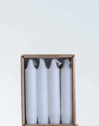 Unscented Short Taper Candles