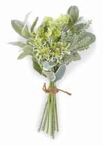 Faux floral bundle with mixed foliage by Ashland, tied with twine.
