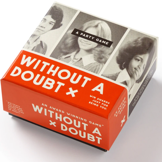 Social game set Without A Doubt, featuring vintage-style portraits and bold typography.
