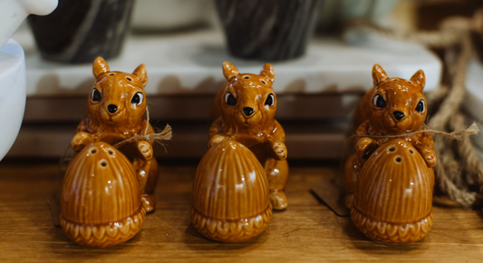 Squirrel & Acorn Salt/Pepper Shakers