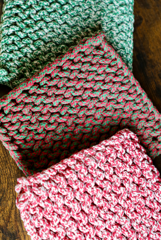 Melange Cotton Crocheted Pot Holder