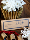 Handmade Recycled Paper Folding Snowflake Ornaments, Boxed Set of 4