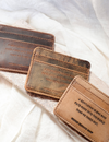Distressed Leather Card Wallet
