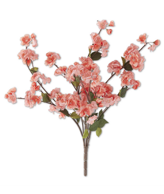 25" Coral Peach Blossom Bush