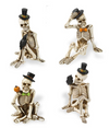Sitting Resin Skeleton w/ Top Hat