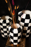 Black & White Checked Vase