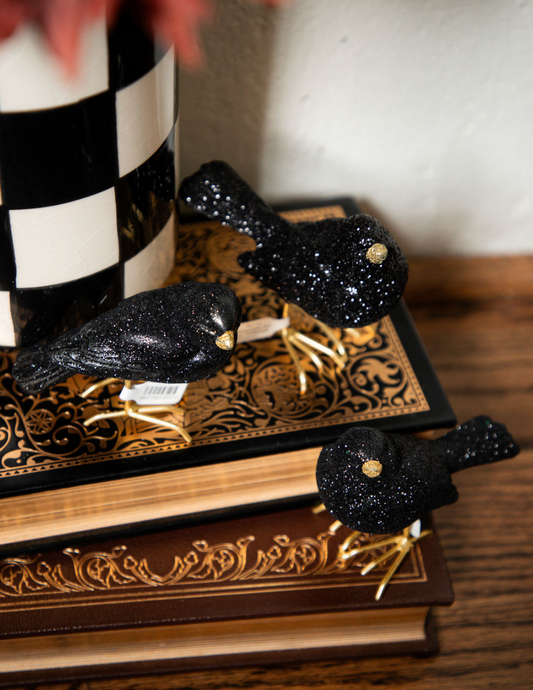 Assorted Cutie Glittered Ravens