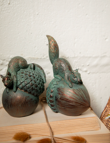 Resin Patina Copper Squirrel
