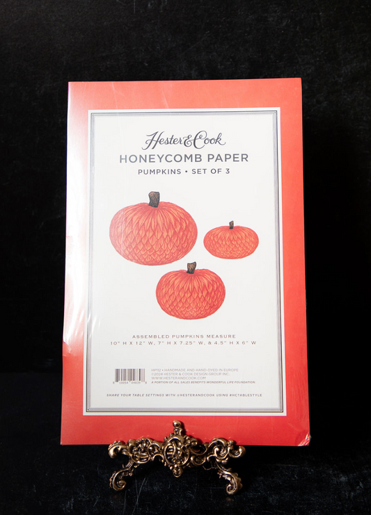 Honeycomb Pumpkins Set of 3