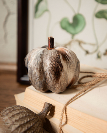 Assorted 3.25 Inch Feather Pumpkins