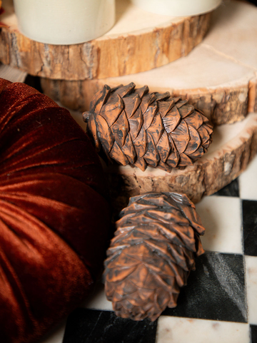 Brown Resin Pinecone