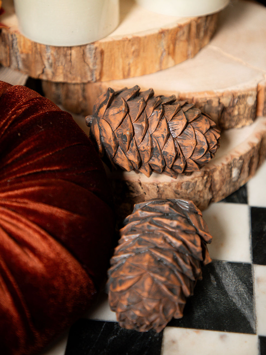 Brown Resin Pinecone