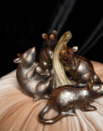 Assorted Bronze Stoneware Rat