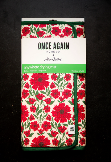Drying Mat - JO Holiday Daisy: Red