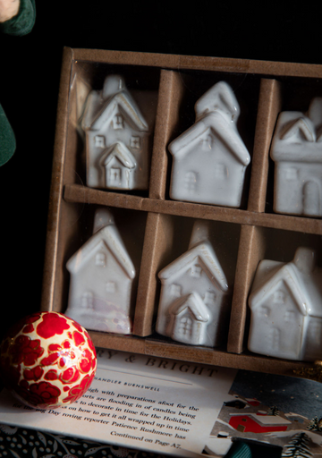 White Stoneware Village (Set of 6)