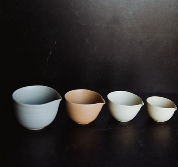 Stoneware Measuring Cups, Matte Finish, Set of 4