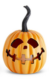 Orange Resin LED Flicker Flame Jack O Lanterns