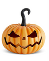 Orange Resin LED Flicker Flame Jack O Lanterns