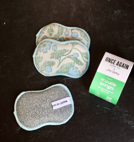 Reusable Sponges (Set of 3) - Jen Owens Frenchie: Sage
