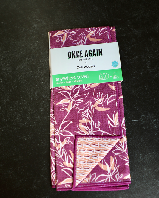 Anywhere Towel Reversible - ZW On the Vine: Plum