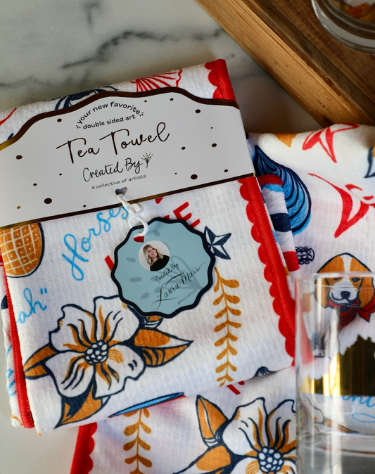 Double Sided Virginia Love Tea Towel