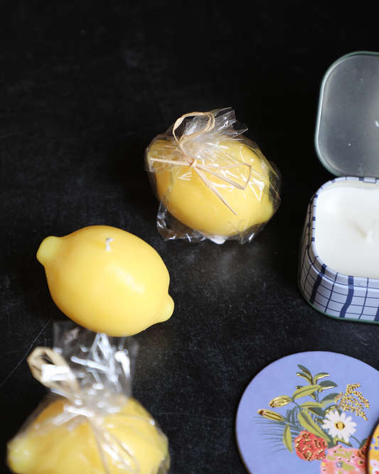 Unscented Lemon Shaped Candle