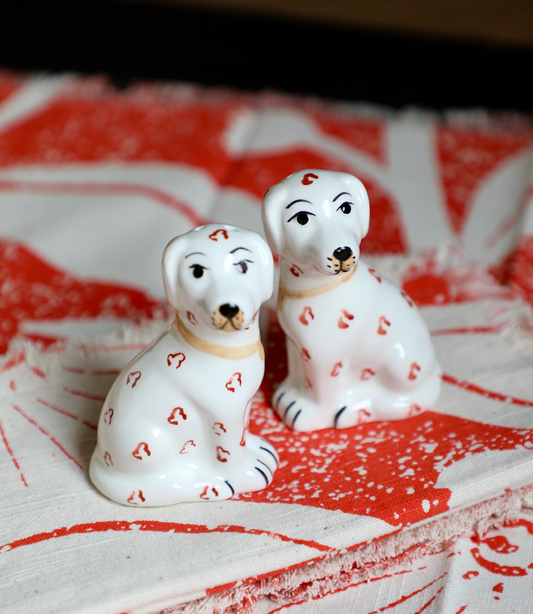 Ceramic Dog Shaped Salt & Pepper Shakers