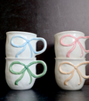 18 oz. Stoneware Mug with Bow Handle, 4 Colors
