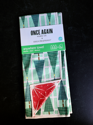 Anywhere Towel Reversible - RJW Stripe Tree: Meadow Green