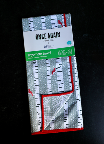 Anywhere Towel Reversible - KN Cardinal: Silver