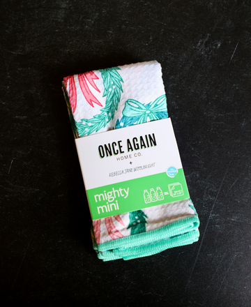 Mighty Mini Towel (Set of 3) Reversible - RJW Neighbors Wreath: Cream