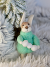 Handmade Wool Felt Animal in Winter Coat