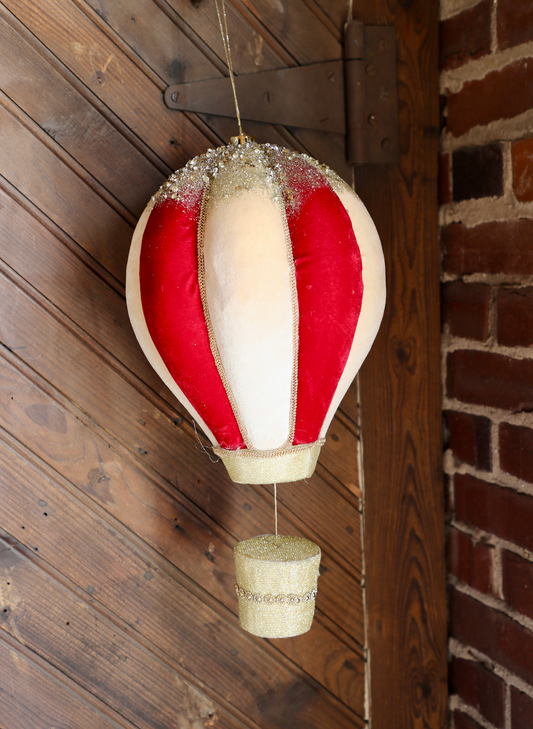 Foam & Fabric Hot Air Balloon Ornament - Large