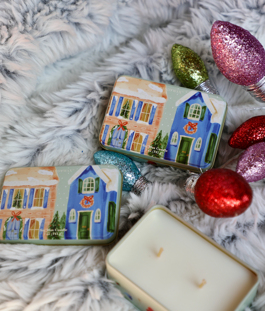 5oz Holiday Candle Printed Tin