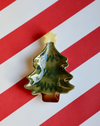 Hand-Painted Stoneware Christmas Tree Dish