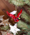 Acrylic Flying Cardinal Ornament, Red