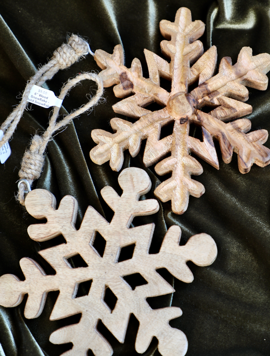 6" Wood Snowflake