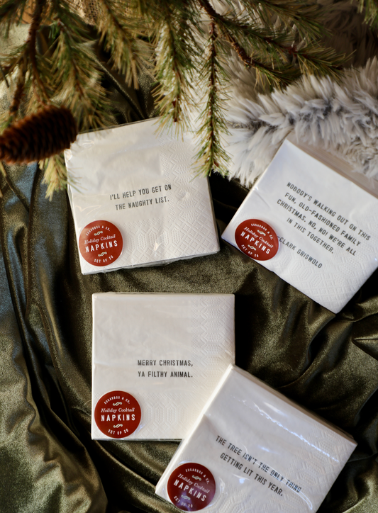 Holiday Sugarboo Cocktail Napkins