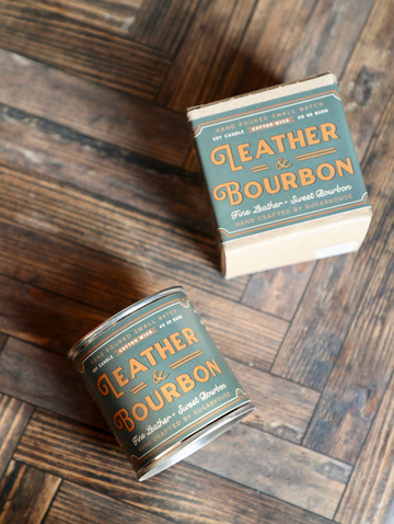 Leather & Bourbon Soy Paint Can Candle