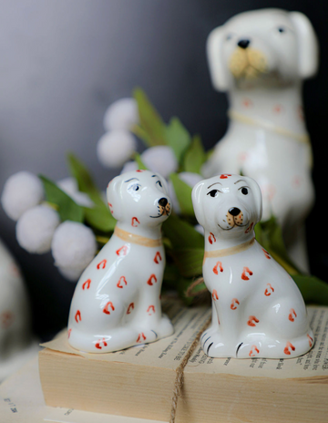 Ceramic Dog Shaped Salt & Pepper Shakers