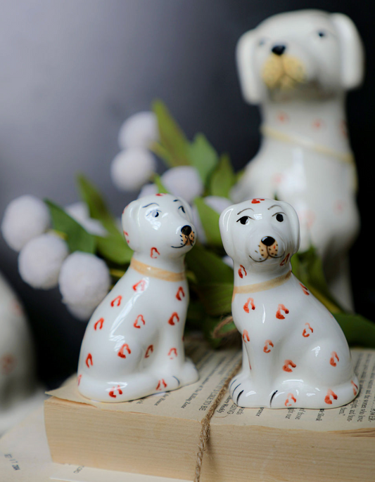 Ceramic Dog Shaped Salt & Pepper Shakers