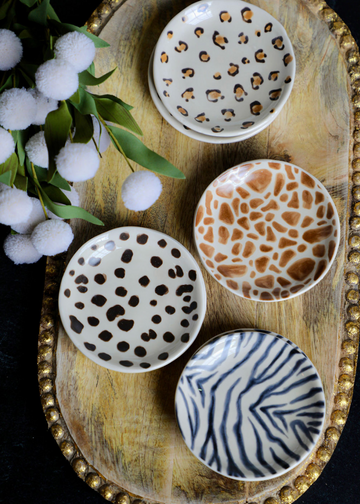 Stoneware Animal Print Dish