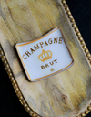 Champagne Enameled Metal Tray
