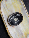 Champagne Enameled Metal Tray